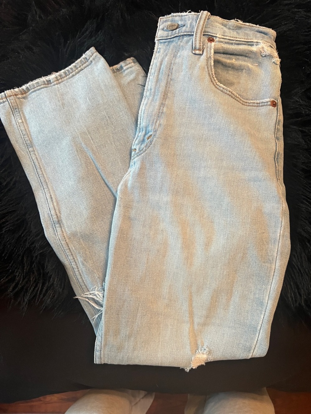 Abercrombie & Fitch ankle straight ultra high rise size 25